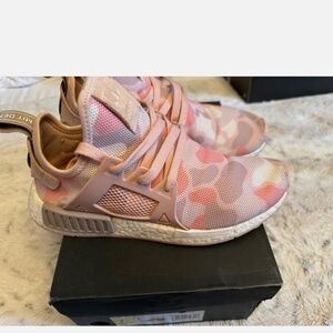 Size 8 adidas NMD XR1 duck camo pack 2016 pink and white trainers women’s